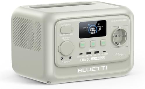 BLUETTI Générateur Portable Elite 30 V2 288Wh 600W LiFePO4, Charge 0-100% en 70 Min, Puissance Surcharge 1500W pour Camp